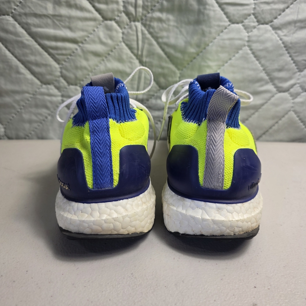 Men's Sz 9.5 Adidas Ultra Boost Mid Volt Blue Athletic Shoes - Picture 5 of 8